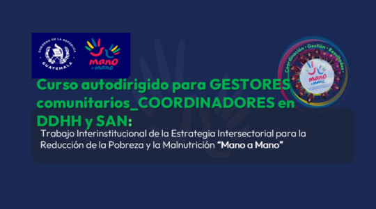 Curso autodirigido "Mano a Mano" (Gestores_Coordinadores en DDHH y SAN - 2E) 